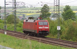 152 165-7 fährt Lz nach Hof in Oberfranken. Bahnstrecke 6362 Leipzig - Hof beim neuen Bahnstrom Unterwerk bei Hof am 24.05.2016 