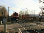 182 005-9 mit dem RE 2 (RE 37414)  nach Wittenberge passiert den Bahnbergang in Zeesen Weidendamm am 16.