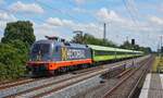 Die Hectorrail-242 502 ist am 11.07.2024 mit einem Zug von Flixtrain in Düsseldorf-Eller Süd in Richtung Düsseldorf Hbf. unterwegs