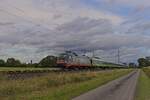 242 502 zieht einen FlixTrain durch Dülmen in Richtung Köln (26.09.2024) 