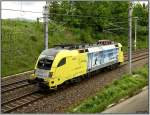 Dispolok ES 64 U2-073   100 Jahre Knorr Bremse   fhrt als Lokzug in Richtung Villach.