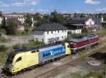 182 525 und 132 004 standen am 01.07.13 in Gera.