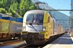 ES 64 U2 - 025  BoxXpress  + 185 540  Kassel Huskies  + 189 920  Siemens Dispolok  + 185 671  Railpool  + 185 618  alpha trains  als Lokzug am 01.08.2013 in Brenner gen sterreich.  