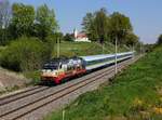 Die 183 001 mit einem ALEX nach München am 06.05.2016 unterwegs bei Hagelstadt.