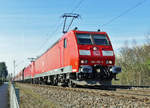 185 195-5 Doppeltraktion vor Güterzug durch Bonn-Beuel - 13.03.2017