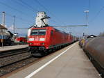 DB - 185 109-6 + 185 ... mit Güterzug unterwegs in Herzogenbuchsee am 28.03.2017