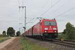 Am 16.09.2016 bespannte 185 292-0 einen Güterzug mit nur gedeckten Güterwagen, als sie bei Müllheim (Baden) in Richtung Schweizer Grenze fuhr.