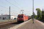 # Roisdorf 7  Die 185 336-2 Green Cargo von DB Cargo/Schenker/Railion mit einem Güterzug aus Koblenz/Bonn kommend durch Roisdorf bei Bornheim in Richtung Köln.