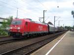 Die Br.185 250-8 fuhr  am 31.Mai.07 mit einem Gterzug GZ durch den Bahnhof Crailsheim. Vermutlich nach Kornwestheim RBF.