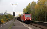 185 123-7 DB kommt mit einem gemischten Güterzug aus Köln-Gremberg(D) nach Mannheim-Rbf(D) und kommt aus Richtung Köln-Gremberg und fährt durch Bonn-Oberkassel in Richtung Koblenz.