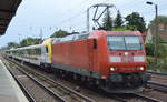 DB Cargo AG Lok 185 193-0 [NVR-Nummer: 91 80 6185 193-0 D-DB] mit zwei nagelneuen fünfteiligen FLIRT³ EMU Triebzügen zur Überführung für die Go-Ahead