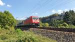 Güterverkehr spielt auf der Thüringen Bahn eine große Rolle. Hier wurde 185 293 unterhalb der Rudelsburg mit einem Zug aus PKP Waggons am 11.09.2019 abgelichtet.