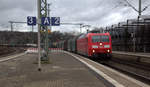 185 003-1 DB kommt als Umleiter mit einem gemischten Güterzug aus Köln-Gremberg(D) nach Aachen-West und kommt aus Richtung
