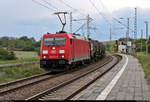 Kesselzug mit 185 232-6 DB durchfährt den Hp Zscherben auf der Bahnstrecke Halle–Hann. Münden (KBS 590) Richtung Halle (Saale).
Viele Grüße zurück an den Begleiter!
[3.6.2020 | 18:21 Uhr]