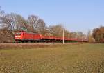 185 031-2 war am 25.02.21 bei Bad Kösen zu sehen.