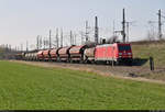 Gemischter Gz mit 185 314-2 unterwegs in Halle (Saale), Zöberitzer Weg, Richtung Delitzsch.

🧰 DB Cargo
🚩 Bahnstrecke Halle–Cottbus (KBS 219)
🕓 30.3.2021 | 15:42 Uhr