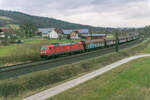 185 246-6 mit einem Güterzug am 09.02.2022 bei Hermannspiegel.