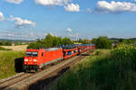 185 365 DB Cargo mit GA 60016 (Dingolfing - Maschen Rbf) bei Parsberg, 20.07.2020
