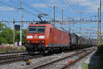DB Lok 185 088-2 durchfährt den Bahnhof Pratteln. Die Aufnahme stammt vom 27.05.2022.