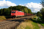 185 386 DB Cargo mit einem leeren Kohlezug bei Postbauer-Heng Richtung Nürnberg, 11.09.2020