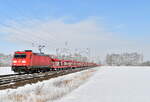 185 347 mit GAG 60067 (Maschen Rbf - Regensburg Ost) am 13.02.2021 bei Northeim