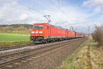 185 384-5 u.185 xxx mit einem Kohlezug bei Kerzell am 22.03.2023