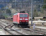 DB - Lok 185 091-6  bei der durchfahrt im Bhf.