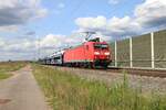 DB Cargo Bombardier Traxx 185 120-3 in Auggen (Baden Württemberg) am 13.07.23