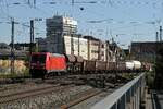 185 201 am 11.10.18 auf der Siebenbogenbrücke in Fürth