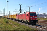 DHL-Express nach Großbeeren passiert mit 185 372-0 die Eisenbahnstraße von Halle-Ammendorf.

🧰 DB Cargo
🕓 16.9.2023 | 12:02 Uhr