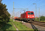 In Angersdorf Ost steuert 185 248-2 mit einem Gemischtwarenladen Richtung Zugbildungsanlage (ZBA) Halle (Saale).