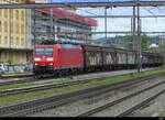 DB - Lok 185 140-1 mit Güterzug unterwegs in Pratteln am 2024.10.02 