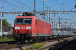 DB Lok 185 107-0 durchfährt am 20.09.2024 den Bahnhof Pratteln.