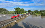 185 061 mit einem Güterzug am 05.06.2024 bei Plattling.