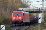 DBC 185 204-5 am BÜ KM 15,944 an der Bahnhofsstraße in Bottrop 21.11.2024