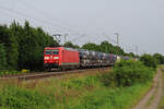 Köndringen - 29. Juni 2024 : 185 107 mit einem Autozug in Richtung Süden unterwegs. 

Link zum Video : https://www.youtube.com/watch?v=QGlFDFMb9hk&t=477s