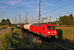 Im letzten Moment, bevor die Schatten die Oberhand gewinnen, schleicht sich noch ein gemischter Güterzug mit 185 252-4 am Birkhahnweg in Halle (Saale) Richtung Zugbildungsanlage (ZBA).

🧰 DB Cargo
🕓 6.8.2024 | 19:48 Uhr