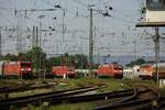 152 068-3 DB 185 246-6 & 152 160-8 & rechts 218 137 im DB Museum Koblenz, September 2024.