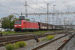 DB Lok 185 117-9 durchfährt am 16.09.2024 den Bahnhof Pratteln.