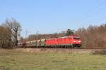 185 354-8 (DB) und 185 317-5 (DB) mit einem Güterzug in Ratingen Lintorf, 7. März 2025