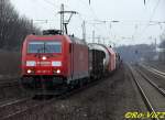 185 257-3 mit GZ. Holzwickede Bf. 20.02.2008.