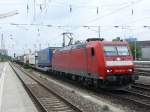 185 155-9 mit einem Gterzug durch Mnchen-Heimeranplatz, 6.6.2009