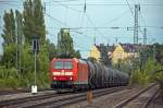 185 137 am 03.08.2010 bei der Durchfahrt durch Mnchen Heimeranplatz.