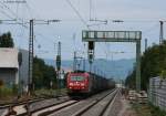 185 168-2 mit einem KLV gen Sden bei Muggensturm 6.8.10