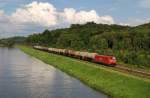 185 189 mit Kesselzug vor Gnzburg (03.08.2010)