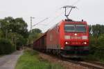 185 193-0 mit einem Gterzug in Karlsruhe Rintheim am 10.08.2010