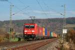 185 206-0 mit einem sdwrtsfahrenden Containerzug bei Gerlachsheim 31.10.10