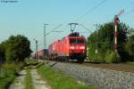 Die 185 097-3 mit dem Winner-Ganzzug Richtung Norden am 16.09.2011 an der BK Basheide zwischen Forchheim und Durmersheim.