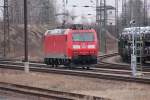 185 162 wartet auf dem Zwickauer Hauptbahnhof auf neue Aufgaben.24.02.2012.