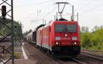 185 217-7 und 185 xxx DB Schenker Rail in Hochstadt/ Marktzeuln am 18.05.2012.